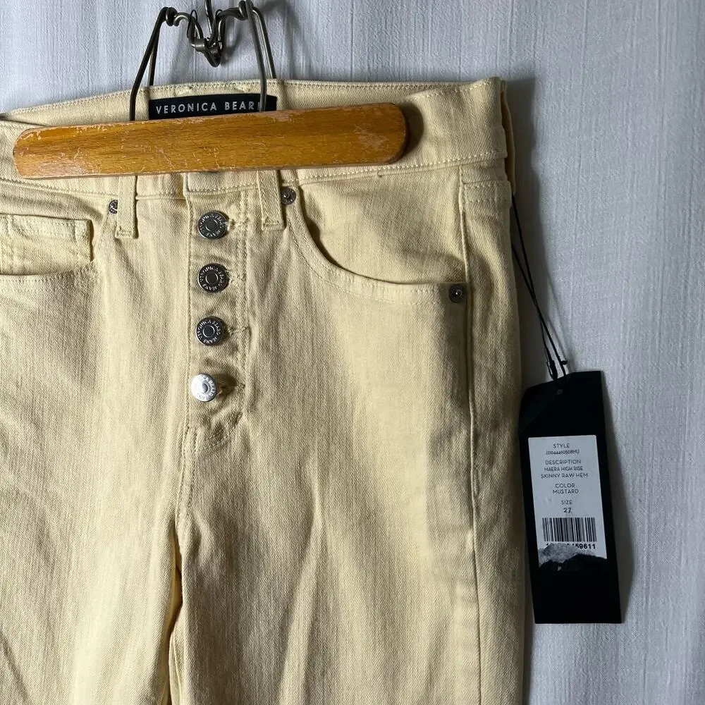 Veronica Beard Mustard Maera High Rise Skinny Jeans Size 27 / 4